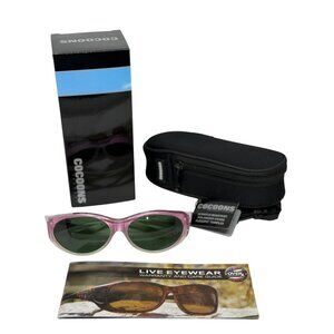 NWB Cocoons Polarized Fitover Sunglasses UV400 Pink Frame Live Eyewear with Case